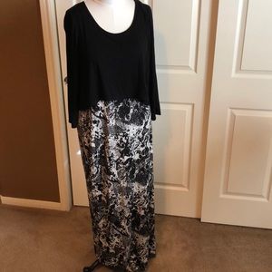 Cuprio black and grey print dress